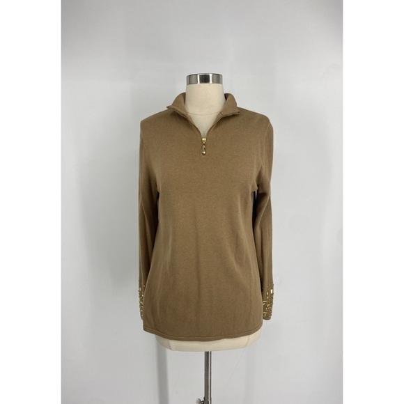 Chicos Bejeweled Long Sleeves Mock Neck Sweater - Picture 3 of 11